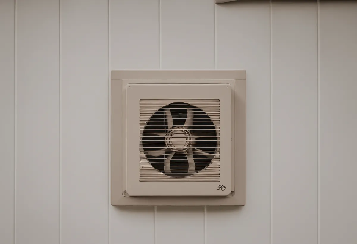 SOG-System Ventilator an einer Thetford Campingtoilette im Wohnwagen