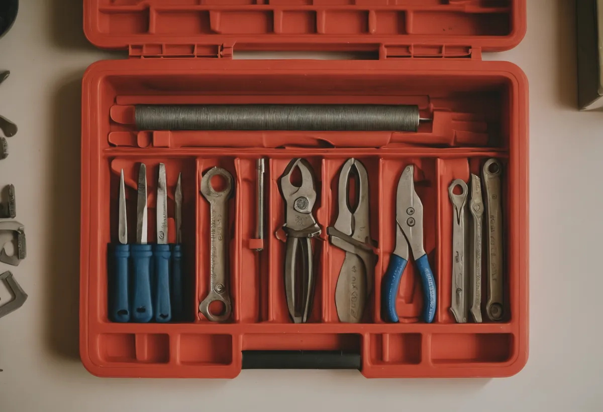 Camping-Szene am Wohnwagen