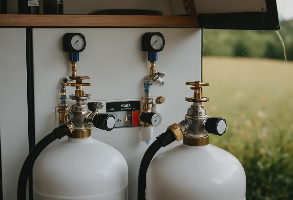 Truma Duo Control CS Gasumschaltung an zwei Gasflaschen im Wohnwagen-Gaskasten