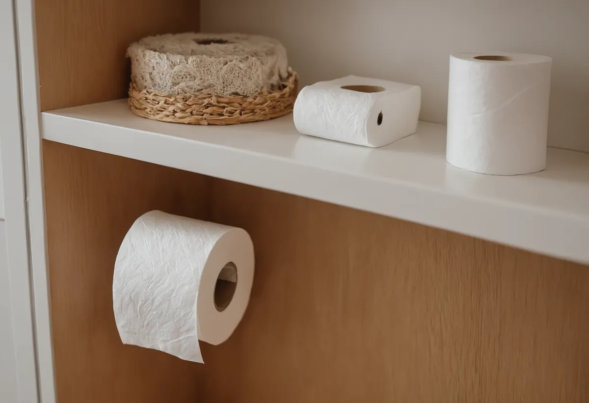 Camping-Toilettenpapier und normales WC-Papier im Vergleich