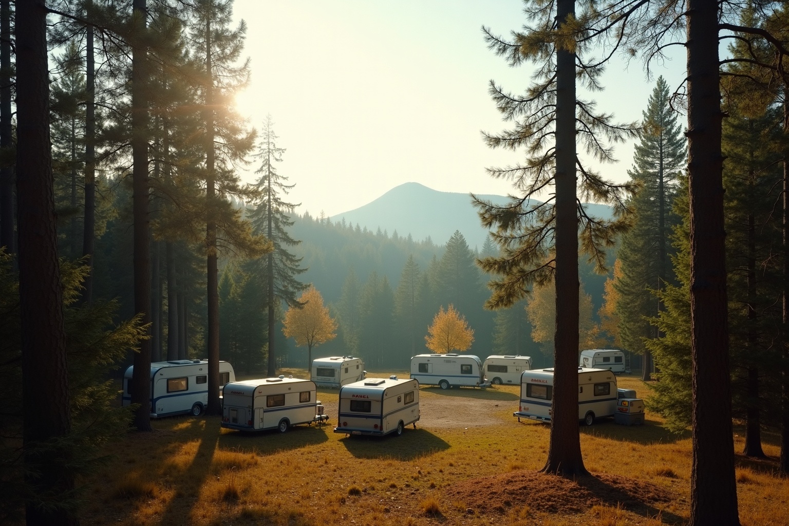 Campingplatz im Harz mit Mittelgebirgs-Panorama