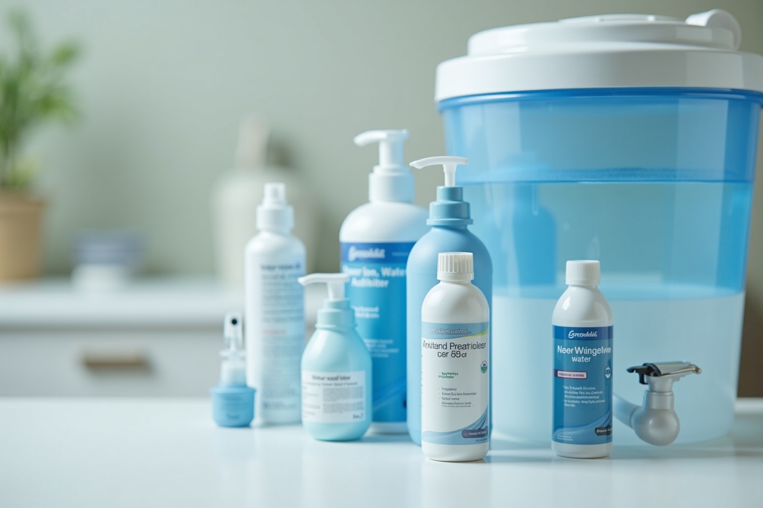 Frischwasser-Konservierungsmittel und Silberionen-Stab neben dem Tankstutzen