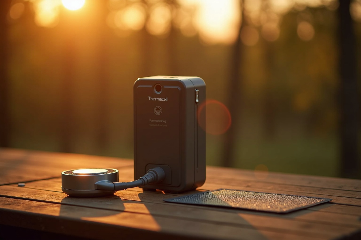 Camping-Szene am Wohnwagen