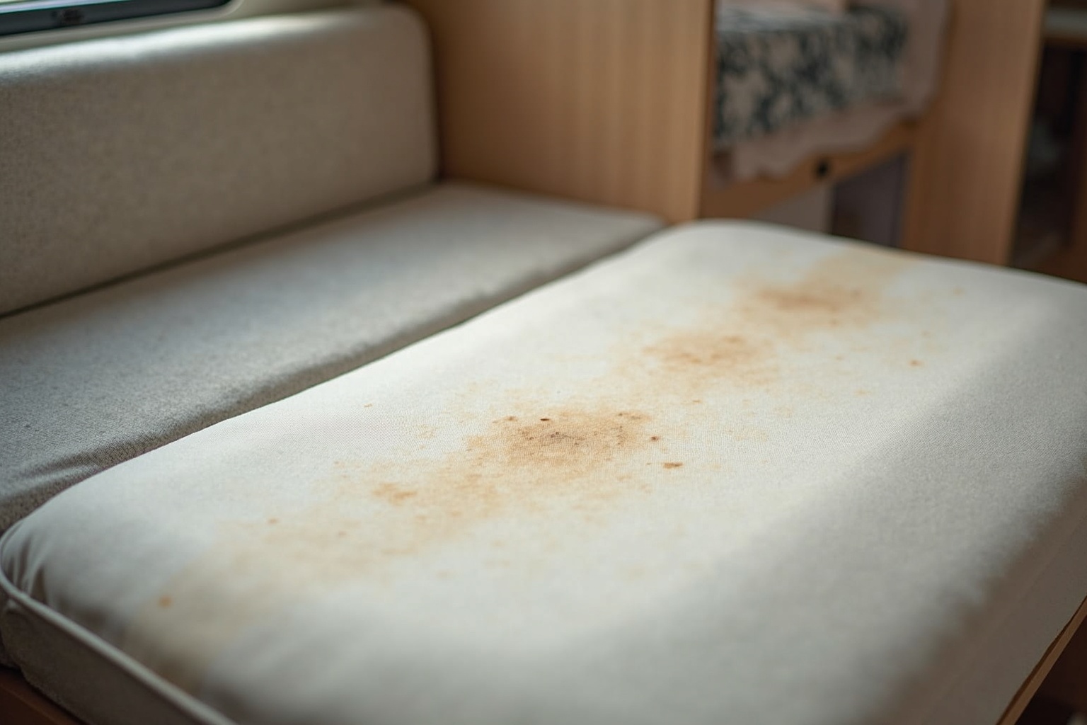 Reinigung von Wohnwagen-Sitzpolstern