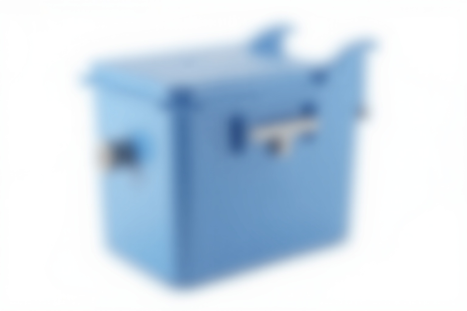 Thetford WC-Kassette neben dem Wohnwagen beim Entleeren